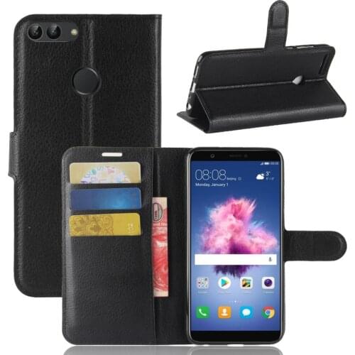 Fashion Wallet PU Leather Case Cover For Huawei P Smart/ Enjoy 7S Flip Protective Phone Back Shell With Card Holders