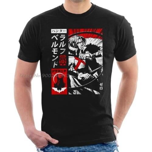 Printed Camiseta Hunter Trevor Belmont Retro Japanese Castlevania Mens T-Shirt Cotton Women Tshirt Cotton Tees Anime Harajuku