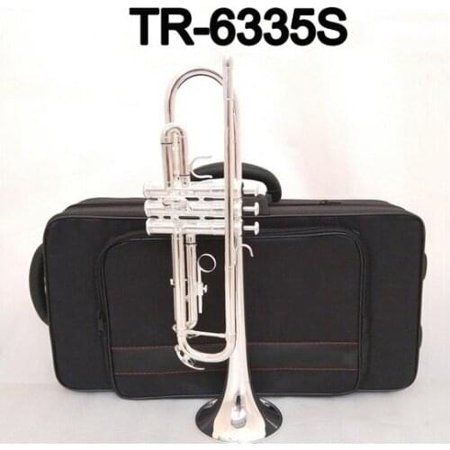Music Fancier Club Bb Trumpet 6335S Silver Plated Music Instruments Profesional Trumpets Student Included Case Mouthpiece