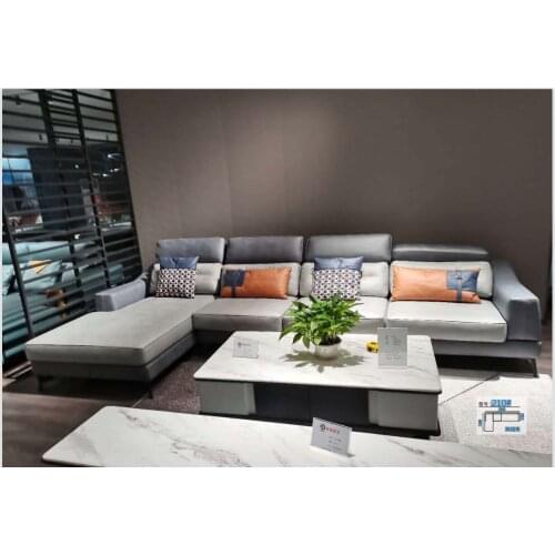 Nordic modern minimalist whole-pack latex L-shaped combination modern size apartment living room furniture fabric sofa