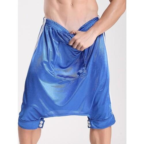 New mens skirt pants, home Capris, fashion open crotch pants, night club style, fashionable mens comfortable sports