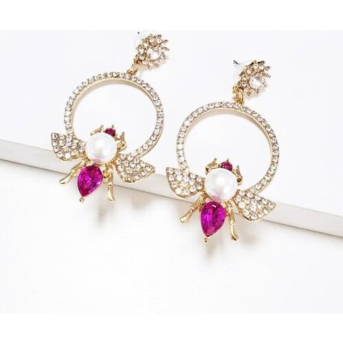 Wholesale Big Pendant Earrings Woman Geometric Design Hanging Dangle Butterfly Earrings For Women 2021 Trend Statement Ear Ring