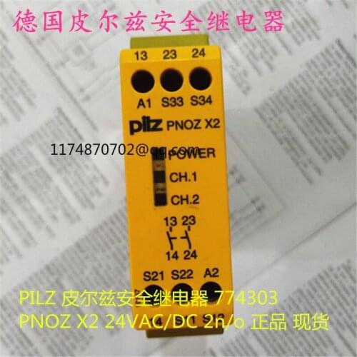 PNOZ PILZ 774303 PNOZ X2 24VAC/DC 2n/o 100% new and original