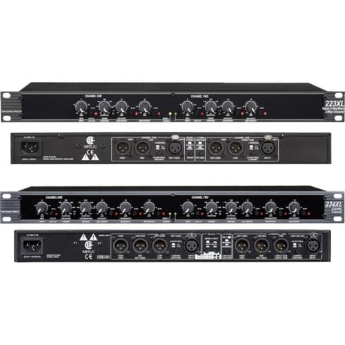 Professional 3 Channel Frequency Divider 2 Way Counter-Down Bass Stereo Digital Signal Processor