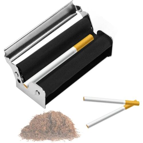 Manual Cigarette Rolling Machine Portable Smoking Accessories 70MM Metal Tobacco Roller DIY Rolling Paper Tool Gift for Men
