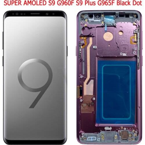 SUPER AMOLED S9 G960F LCD For Samsung Galaxy S9 PLUS G965F LCD Touch Screen With Frame Assembly For S9 G960F S9 Plus G965F LCD