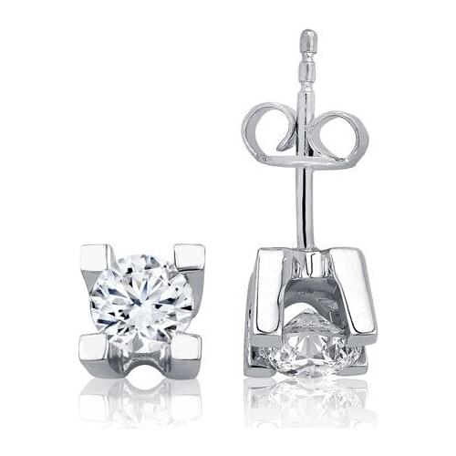 Symbol Gold 0.50 Carat Diamond Solitaire Earring Piece Jewelry Rope Chain Charm Earring Jacket Bead Figure For Women