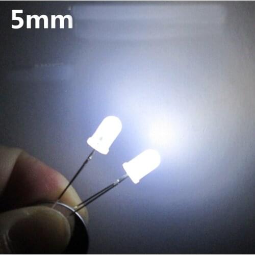 Light emitting diode 5mm F5 highlight soft light round head Fog shaped white light LED 1000pcs