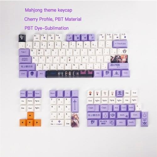 134-Key Cherry Profile Anime Topics PBT DYE-SUBLIMATION For Cherry Mx Switches of Mechanical Keyboards