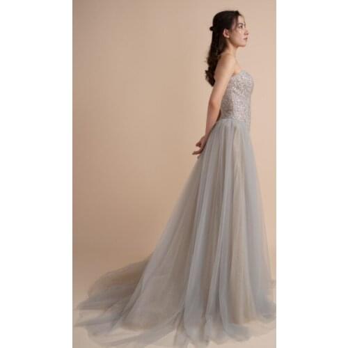 Jusere Promotion Beading Evening Dresses Strapless Formal Gowns Sequins Party dress