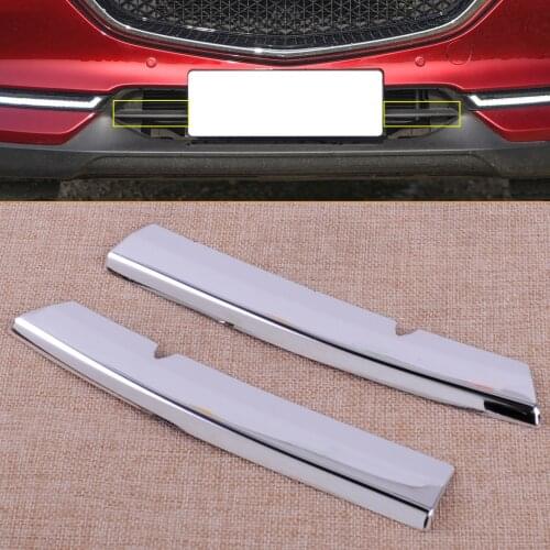 High Quality Stainless Steel Chrome Plated Grill Strips Bumper Air-inlet Grille Trims Fit for Mazda CX5 2017 2018