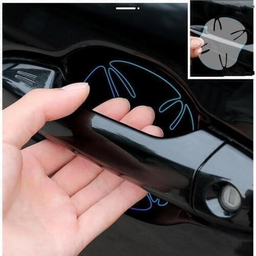 4pcs Car Door Handle Stickers Scratches Protector Films For Lexus RX NX GS CT200H GS300 RX350 RX300 Seat Leon Ibiza Altea MG 3