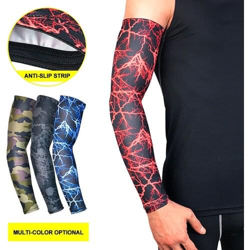 1pc Breathable High Elastic Arm Elbow Sun Protection Basketball Running Arm Warmer Sleeves Outdoor Sports Protective UV Sleeves