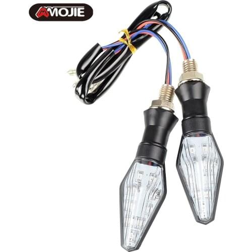 2/4pcs 12 LED Turn Signal Motorcycle Turn Signals Light Tail Lights Indicators for Motorbike Motorcycle Accessories yellow blue