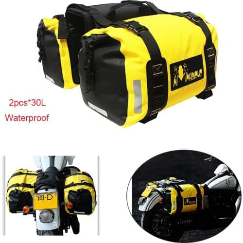 2pcs*30L Motorcycle Saddle Bag Kit Knight Rider Motorcycle Bag Waterproof For Sportster for BMW For Kawasaki Vulcan for Ducati
