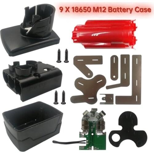 9 X 18650 M12 Li-ion Battery Plastic Case PCB Protection Circuit Board For Milwaukee 12V 9.0Ah 48-11-2411 Box Housing Shell HOT