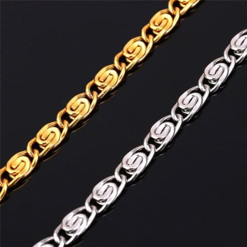 Chain Necklace Mens Jewelry With '316' Stamp Stainless Steel Trendy Vintage Jewelry Special Looping Women Accessories N213