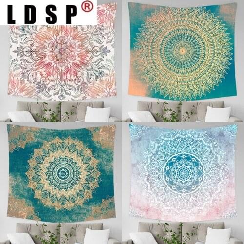 LDSP Colorful Mandala Tapestry Wall Hanging Carpet Beach Towel Background Cloth Blanket Yoga Mats Art Bedroom Dorm Home Decor