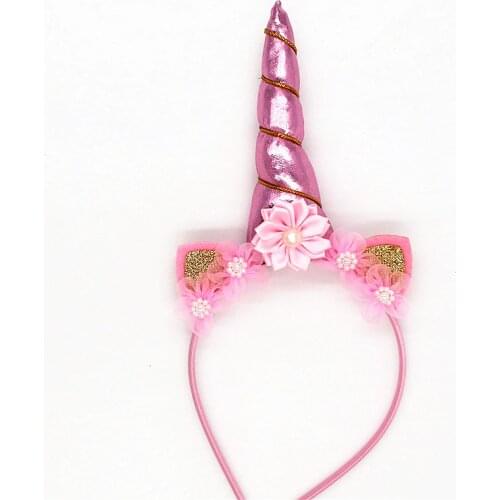 DIY Kids Unicorn Headband Glitter Hairband Rainbow Unicorn Horn Hair band unicorn Bonus for Party hair accessories