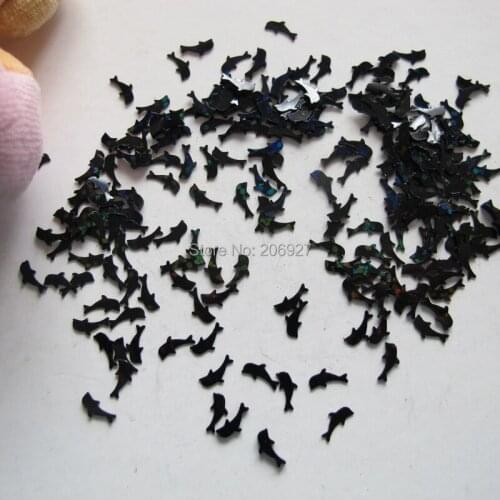GD14-3 20g/bag Cute Laser Black Dolphin Nail Art Shinny Glitter Cute Decoration Nail Art Decoration