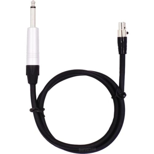 Guitar Bass 3 4 pin mini xlr to 1/4 6.5mm cable instrument cord for shure akg sennheiser transmitter wireless system replacement