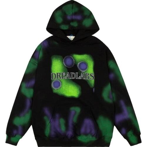 2021 Autumn Chic Tie Dye Retro Hoodies Men Harajuku Sweatshirt Long Sleeve Cotton Oversized Women Hooded Pullover Korean Fashion