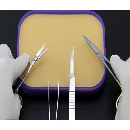Double eyelid suture practice simulation silicone module suture needle embedding surgery training model equipment tool kit
