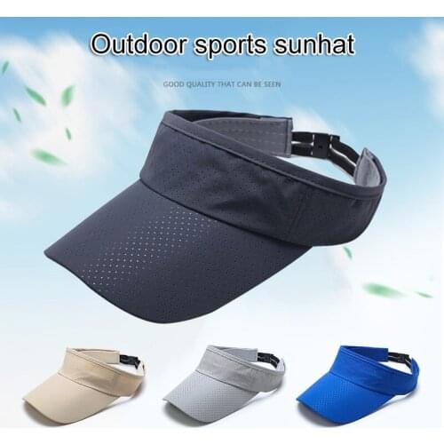 2019 Newly Women Men Visor Sun Plain Hat Sports Cap Adjustable Soild Golf Tennis Training Beach Caps 19ing
