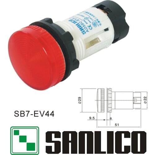 Pilot indicator signal light lamp SB7(LA68 XB7)-EV44