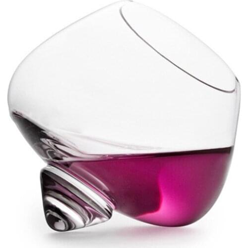 Creative Transparent Wine Whiskey Glass Rotate Top Belly Cigar Cocktail Drinking Cup Heat Resistant Tumbler Bar Tools Drinkware