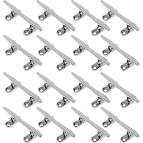 MagiDeal 32x Stainless Steel Heavy Duty 4inch Boat Dock Deck Line Rope Cleat