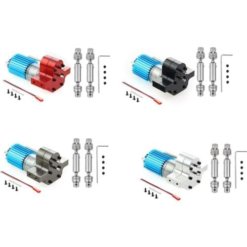 Metal Transmission Gearbox 370 Motor with Drive Shaft Upgrade Accessories for WPL C14 C24 B24 B36 MN D90 MN99S RC Car