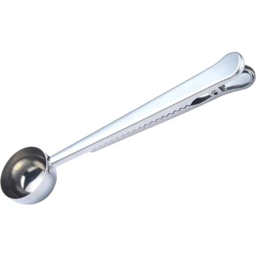 Stainless Steel Multi Function Coffee Measuring Spoon With Bag Clip
