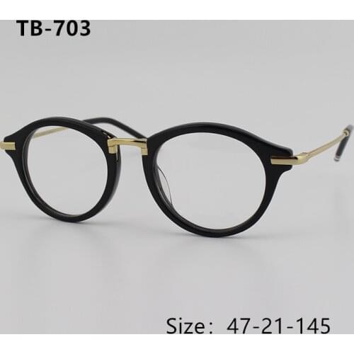 THOM Brand TB703 Vintage Round Frames Men Unisex Eyeglasses Frames Prescription Eyewear for Women Men with Logo and Original Box
