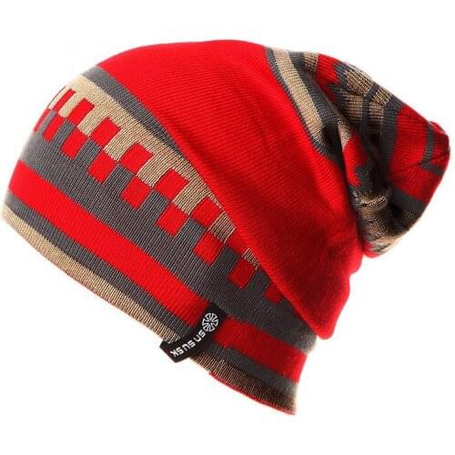 Unisex Brand Hats Men Women Warm Winter Knitting Skating Cap Hat Turtleneck Cap Gorro Men Both Sides Wear