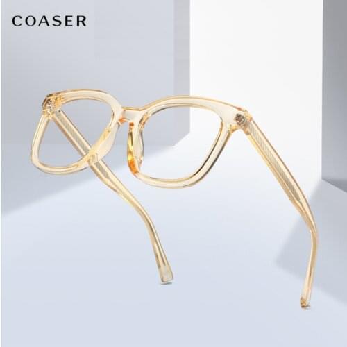 COASER Fashion Retro big Optical Reading Eyeglasses Frame for Men and Women Myopia sunglasses frame TR-90 Prescription Eyewear
