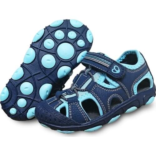 NEW Summer 1pair Fashion PU Beach Shoes Children Leather Sandals Boy Kids Sandals