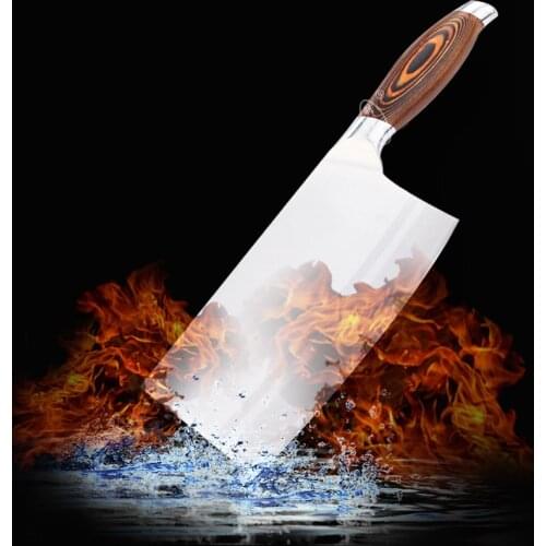 New Top Quality 9Cr18mov Nakiri Kitchen Knives Razuo Sharp Chefs Slicing Knife German Stainless Steel Wood Handle Cooking Knife