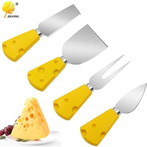 Stainless steel cheese knife cheese knife glue handle pizza bread butter baking tools kitchen accessories