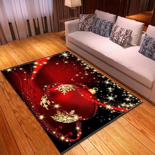 Christmas Pattern Living Room Carpet Home Bedroom Bedside Childrens Floor Decoration Rug Bath Kids Balcony Hallway Non-Slip Mat