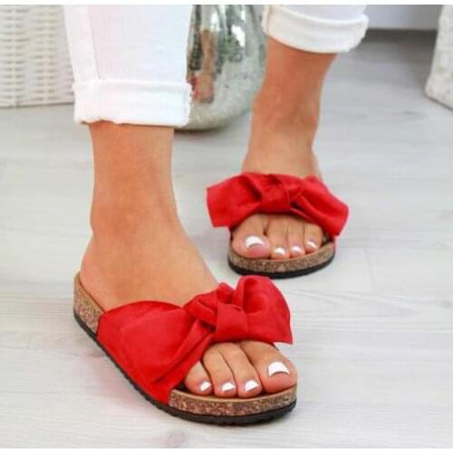 2021 Spring Summer Fashion Sandals Shoes Women Bow Summer Sandals Slipper Indoor Outdoor Flip-flops Beach Shoes Slippers