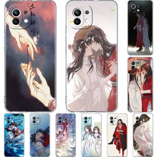 Silicone Phone Case For Xiaomi Mi Poco X3 NFC 10T Pro 11 M3 Note 10 Lite F3 9T F1 11i Clear Soft Back Cover Anime TianGuan Ci Fu