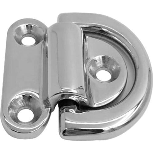 316 Stainless Steel Folding Pad Eye Lashing Ring Tie Down 62mm Boat