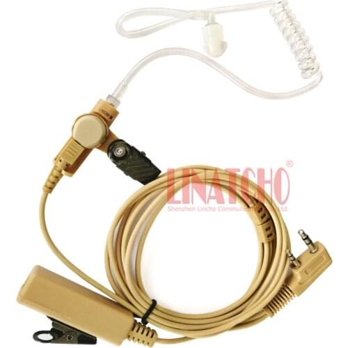 Hidden color walkie talkie acoustic clear air tube earpiece k connector for baofeng uv-5r kg-uvd1p