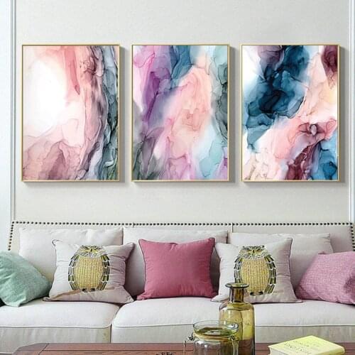 5D DIY diamond painting Pink Ink painting cross stitch full square round diamond Emeroidery painting inlaid pattern 3 piece