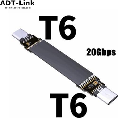 USB 3.2 Type C To Type C Extension Cable Shield FPV FPC Ribbon Flat USB C Cable 3A 20Gbps Gen2 x 2 EMI shielding