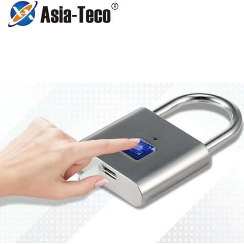 USB rechargeable door lock Keyless Fingerprint Lock fingerprint smart padlock quick unlock Zinc alloy metal