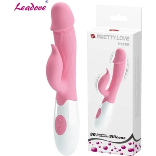 30 Speeds Rabbit Vibrator Realistic Dildo Female Clitoral Stimulation G spot Vibrator Magic Wand Adult Women Sex Toys