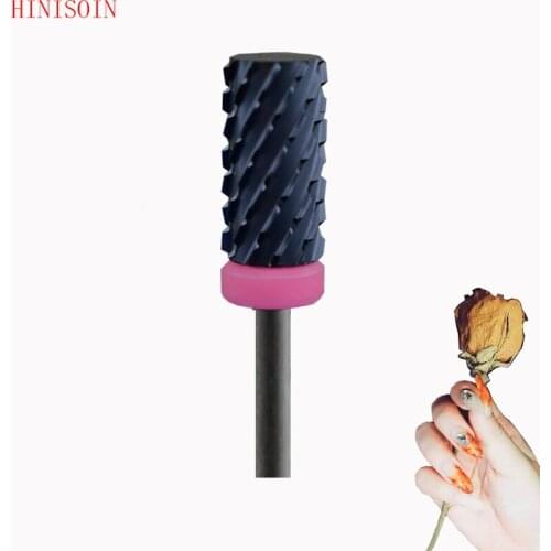 10 pcs Black Ceramic Nail Drill Bit - Small Barrel Bit
