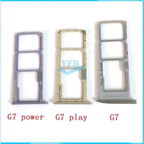 10pcs For Motorola Moto G7 Play Power Sim Card Tray SD Card Reader Socket Slot Holder Replacement Part